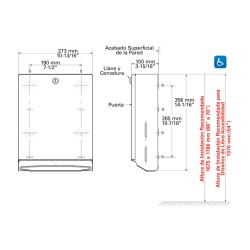 DESPACHADOR PARA TOALLAS DE PARED TORK  1/1 H-1596