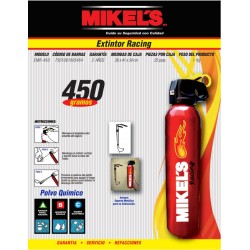 Extintor de Incendios No Recargable Rojo 450 g Mikels EMR-450