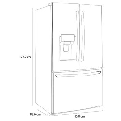 REFRIGERADOR LG 28 FT FRENCH DOOR SILVER CON DISPENSADOR - GM28LIP 1/1 172404