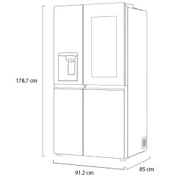 REFRIGERADOR LG DUPLEX INSTAVIEW DOOR IN DOOR LINEAR INVERTER CON UVNANO EN DISPENSADOR Y HIELOS CRAFT ICE 27 PIES  1/1 161634