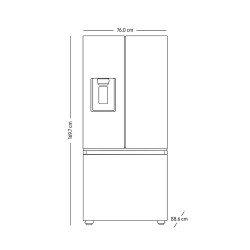 REFRIGERADOR SAMSUNG FDR 22 PIES NEGRO CON DISPENSADOR 1/1  160701