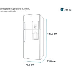 REFRIGERADOR MABE TOP MOUNT 19 PIES 1/1 139498