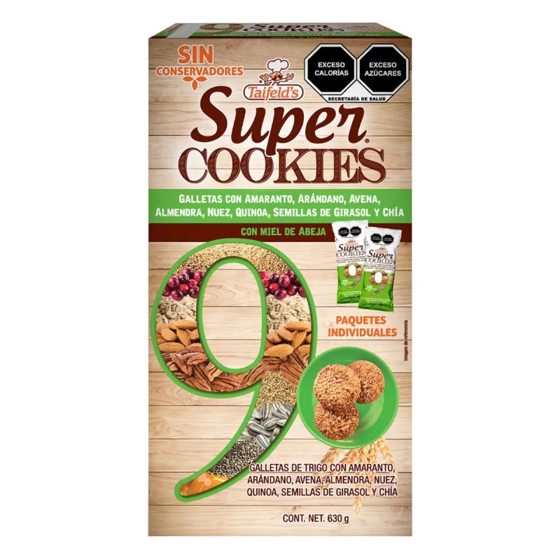 GALLETAS DE TRIGO SUPER COOKIES 630G 1/4 640174