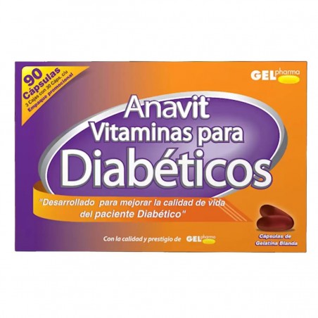ANAVIT VITAMINAS PARA DIABÉTICOS 90 CÁPSULAS 1/90 591336