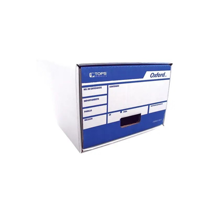 CAJA PARA ARCHIVO TAMANO OFICIO OXFORD DE CARTON DE 65 X 29 X 26 CM 1/1 37202