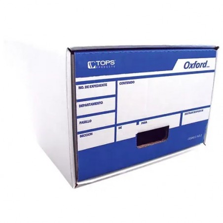 CAJA PARA ARCHIVO TAMANO OFICIO OXFORD DE CARTON DE 65 X 29 X 26 CM 1/1 37202