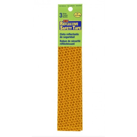 Cinta Reflejante de Seguridad Amarilla de Plástico 3.2 x 15.2 cm