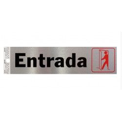 Letrero de Aluminio de Señalización Para Puerta Entrada 5 x 20 cm Hy-ko 154029