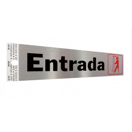 Letrero de Aluminio de Señalización Para Puerta Entrada 5 x 20 cm Hy-ko 154029