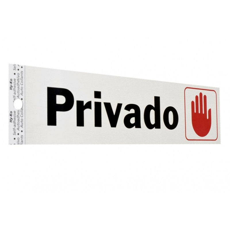 Letrero De Aluminio De Senalizacion Para Puerta Privado 5 X 20 Cm Hy Ko 11 154028 