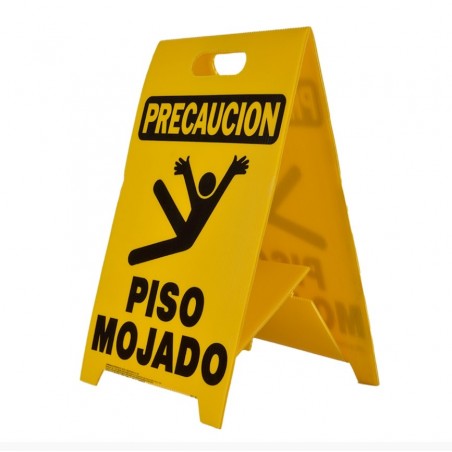 Letrero de Policarbonato de Señalización de Piso Mojado 30 x 51 cm Hy-ko