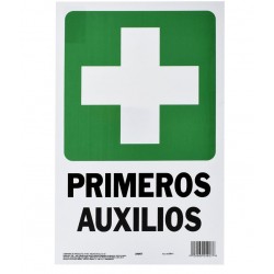 Letrero Plástico de Señalización de Pared Primeros Auxilios 35 x 22 cm Hy-ko