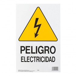 Letrero Plástico de Señalización de Pared Peligro Electricidad 35 x 22 cm Hy-ko