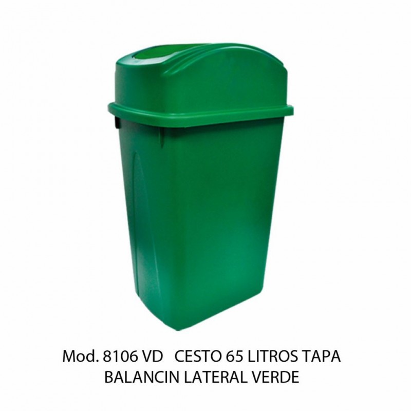BOTE DE BASURA SABLON  CON BALANCIN 1/65L 08106 VD