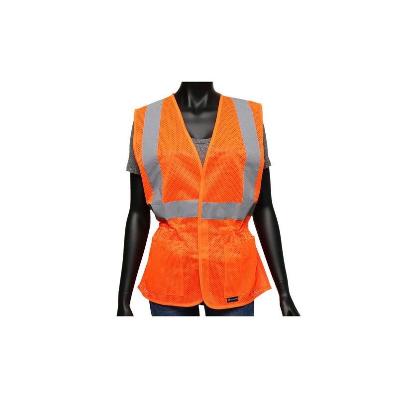 Chaleco Femenino de Alta Visibilidad West Chester de Polyester Malla Naranja 47208