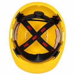 Casco de Polietileno 3M Suspension 4 Puntos Amarillo H-702V