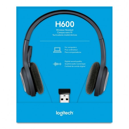 Diadema Inalámbrica Logitech H600 Negro