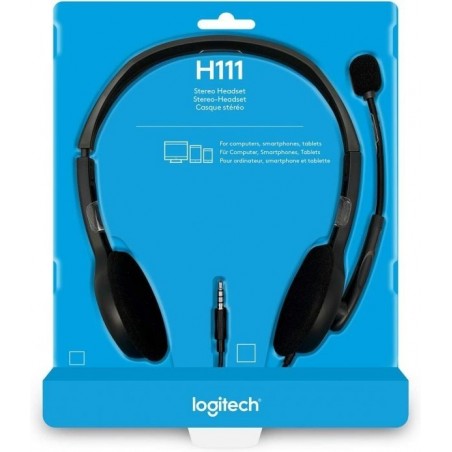 Diadema Alámbrica Logitech H111 Gris 3.5 mm