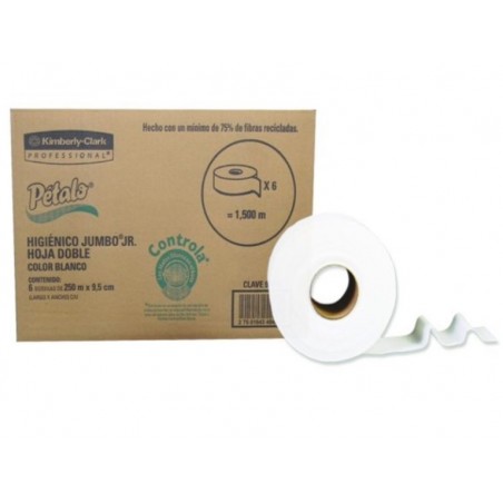 PAPEL HIGIENICO JUMBO JR PETALO 6/250 90500 (90553)