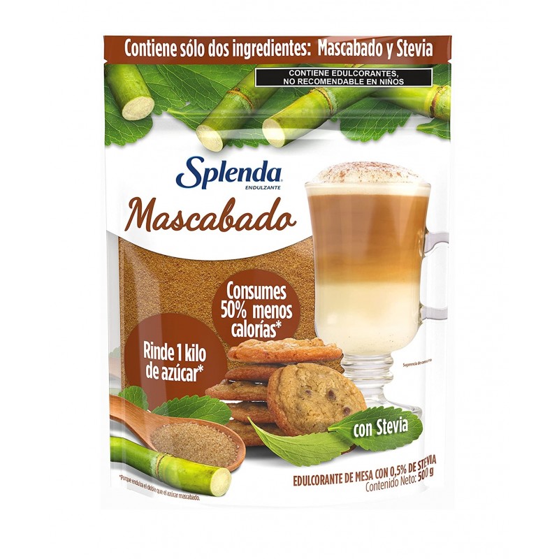 SPLENDA MASCABADO CON STEVIA 500 G