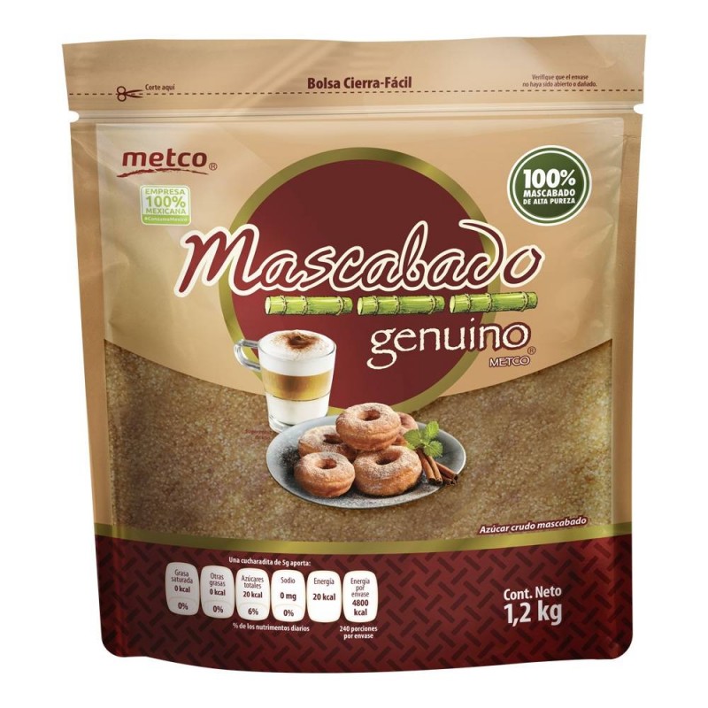 AZUCAR MASCABADO 1.2 KG METCO GENUINO