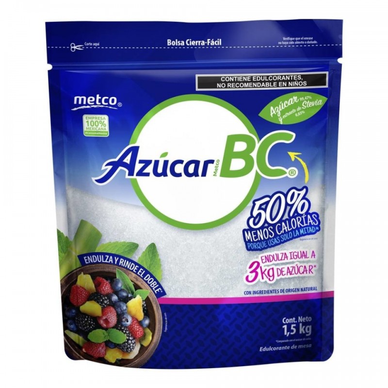 AZUCAR BC BAJA EN CALORIAS METCO 1.5 KG