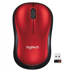 Mouse Inalámbrico Logitech M185 Rojo 910-003635