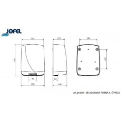 SECADOR DE MANOS OPTICO CON SENSOR JOFEL 1/1 AA14126