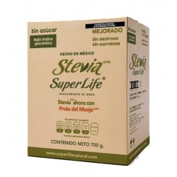 STEVIA CON FRUTO DEL MONJE SUPER LIFE ENDULZANTE 700 SOBRES