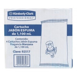 JABON EN ESPUMA CARTUCHO MANZANA 4/1100 ML 92517