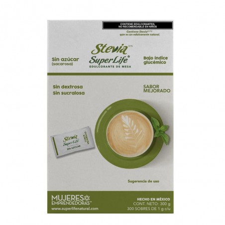 STEVIA SUPER LIFE ENDULZANTE 300 SOBRES 1/300