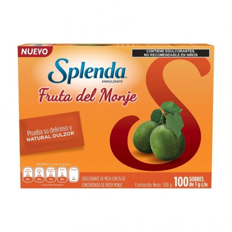 SPLENDA FRUTO DEL MONJE ENDULZANTE 100 SOBRES 1/100