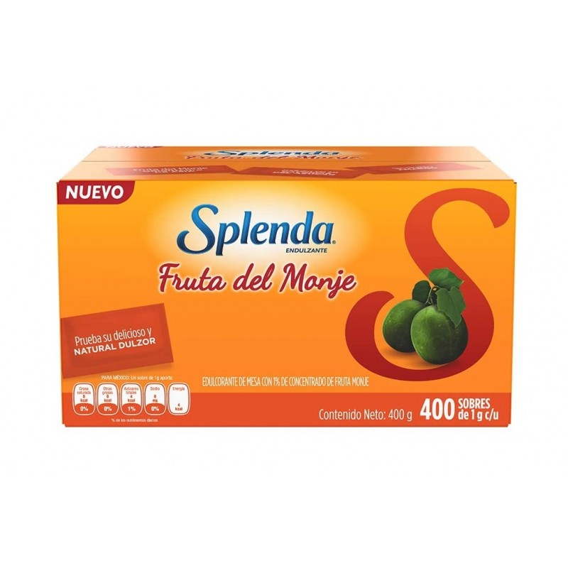 SPLENDA FRUTO DEL MONJE ENDULZANTE  400 SOBRES 1/400