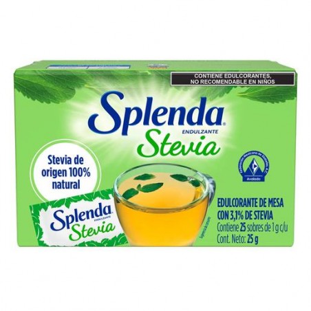 SPLENDA STEVIA ENDULZANTE 25 SOBRES 1/25