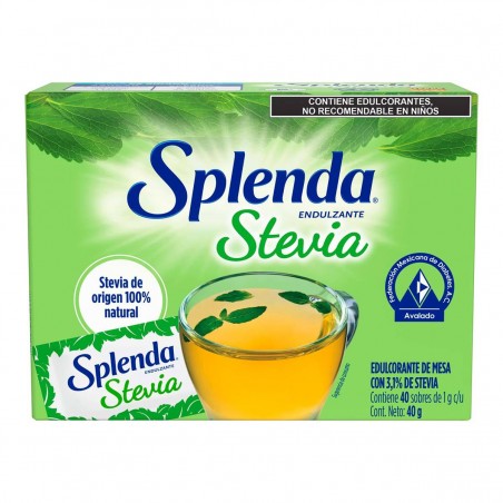 SPLENDA STEVIA ENDULZANTE 40 SOBRES 1/40