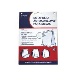 Rotafolio Autoadherible para Mesa de 20 Hojas Cuadriculado Tops 79150