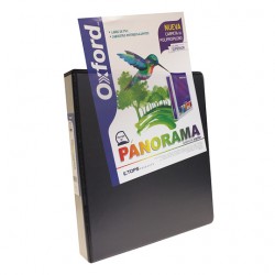 Carpeta Panóramica Oxford .5" Arillo en O Negra