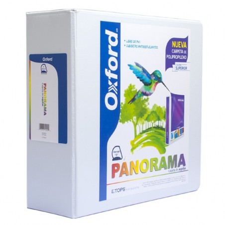 Carpeta Panóramica Oxford 4" Arillo en D Blanco