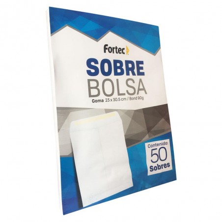 Sobre Bolsa Blanco Carta Solapa Engomada 90 grs B-23-BG