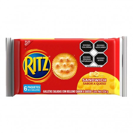 GALLETA SANDWICH RELLENA DE QUESO RITZ 204 G