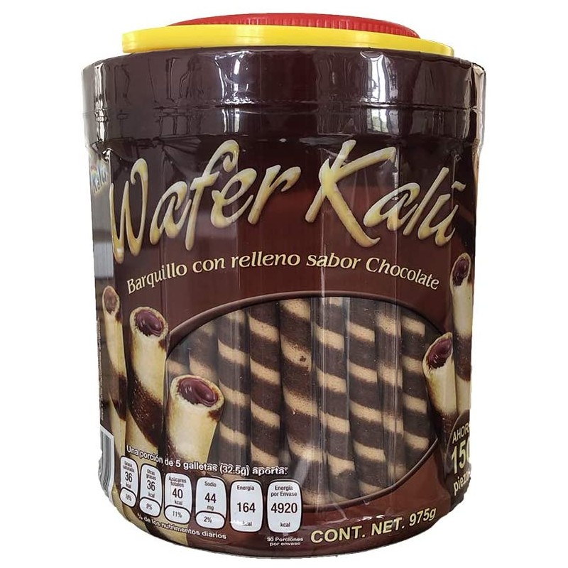 GALLETA BARQUILLO DE CHOCOLATE WAFER ROLLS 975 G 1/1