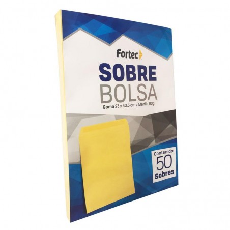 Sobre Bolsa Manila Carta Solapa Engomada 90 grs B-23-MG