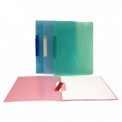 Folder Plastico Transparente de Colores con Clip Oxford