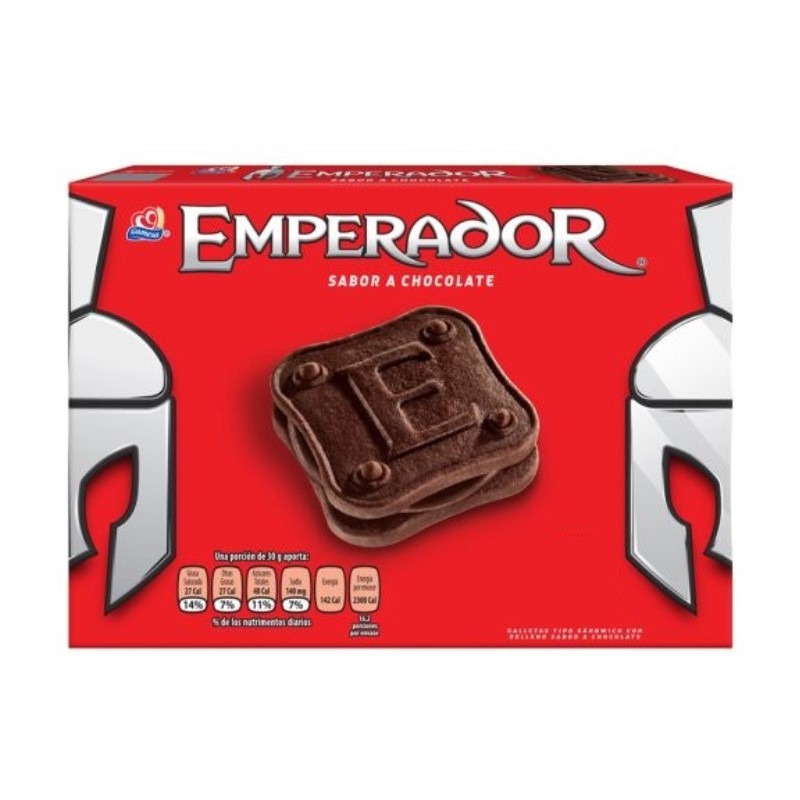 GALLETAS DE CHOCOLATE EMPERADOR GAMESA 91G C/U 16 PAQ 1/16