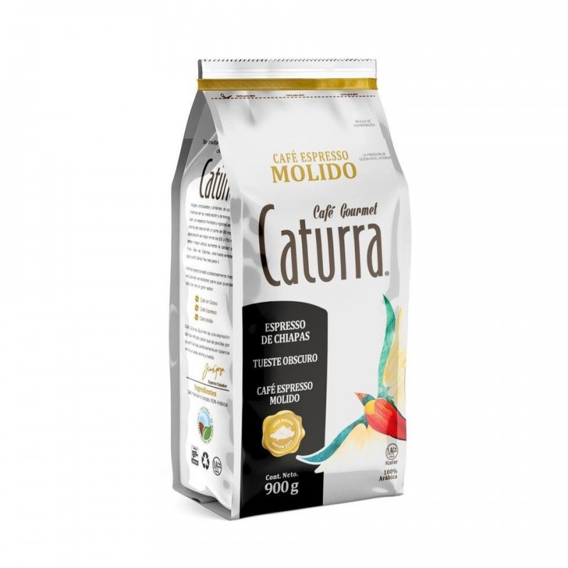 CAFE TOSTADO MOLIDO ESPRESSO DE CHIAPAS 900 G CATURRA 1/1 113131