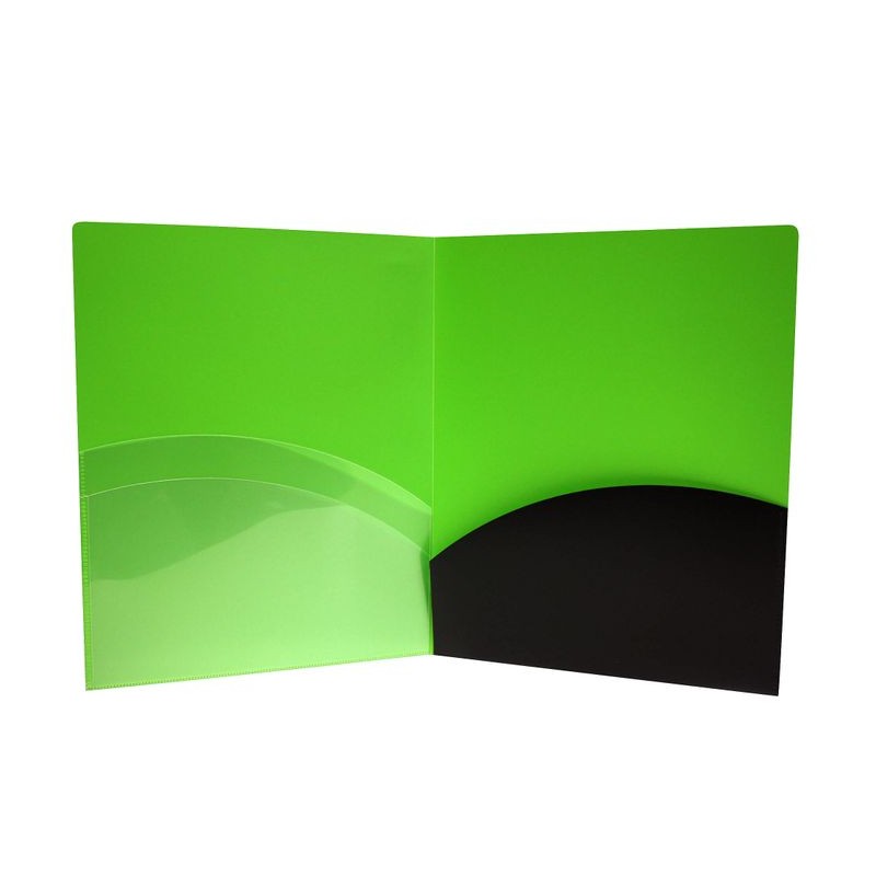 Folder Verde con Negro Carta Polipropileno Doble Solapa Oxford