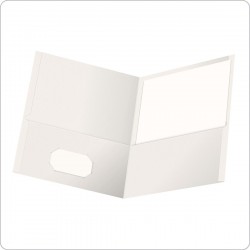 Folder Blanco Carta Portfolio Doble Solapa Oxford 5 Piezas