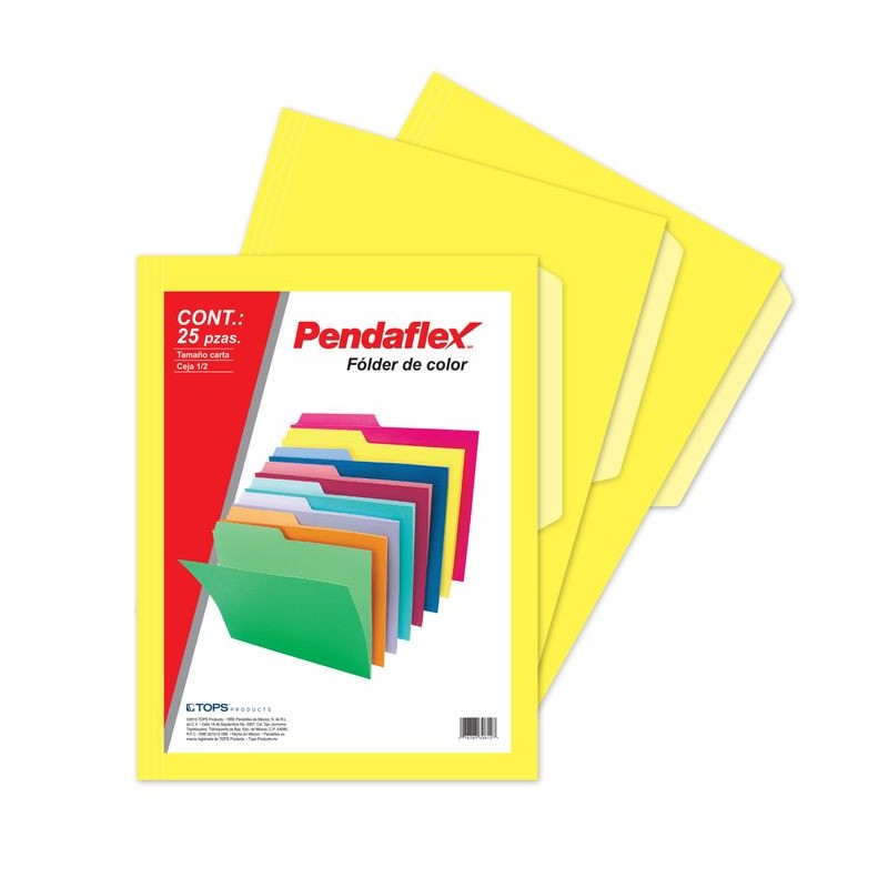 Folder Amarillo Tamaño Carta Pendaflex 25 Piezas