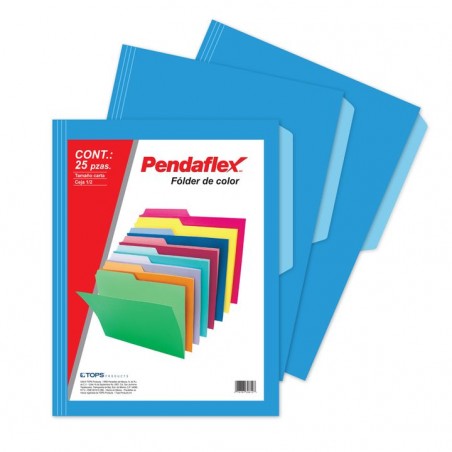 Folder Azul Intenso Tamaño Carta Pendaflex 25 Piezas