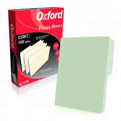 Folder Verde Tamaño Carta Oxford 100 Piezas 1/100